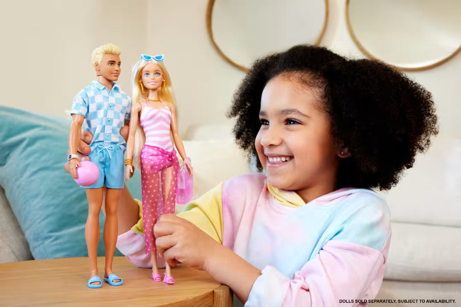 Mattel Barbie Ken Beach Doll with Swimsuit and Beach-Themed Accessories (HPL74)