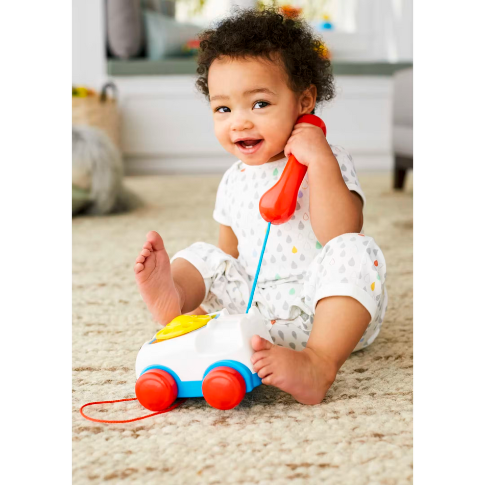 Fisher-Price Chatter Telephone Classic Pull Toy (FGW66) – Open Tray Packaging