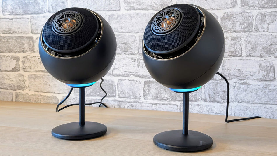 Creative Labs Pebble Nova 2.0 USB-C Desktop Speakers with Coaxial Drivers (Black), 2 x 25W RMS, Peak Power: 100W