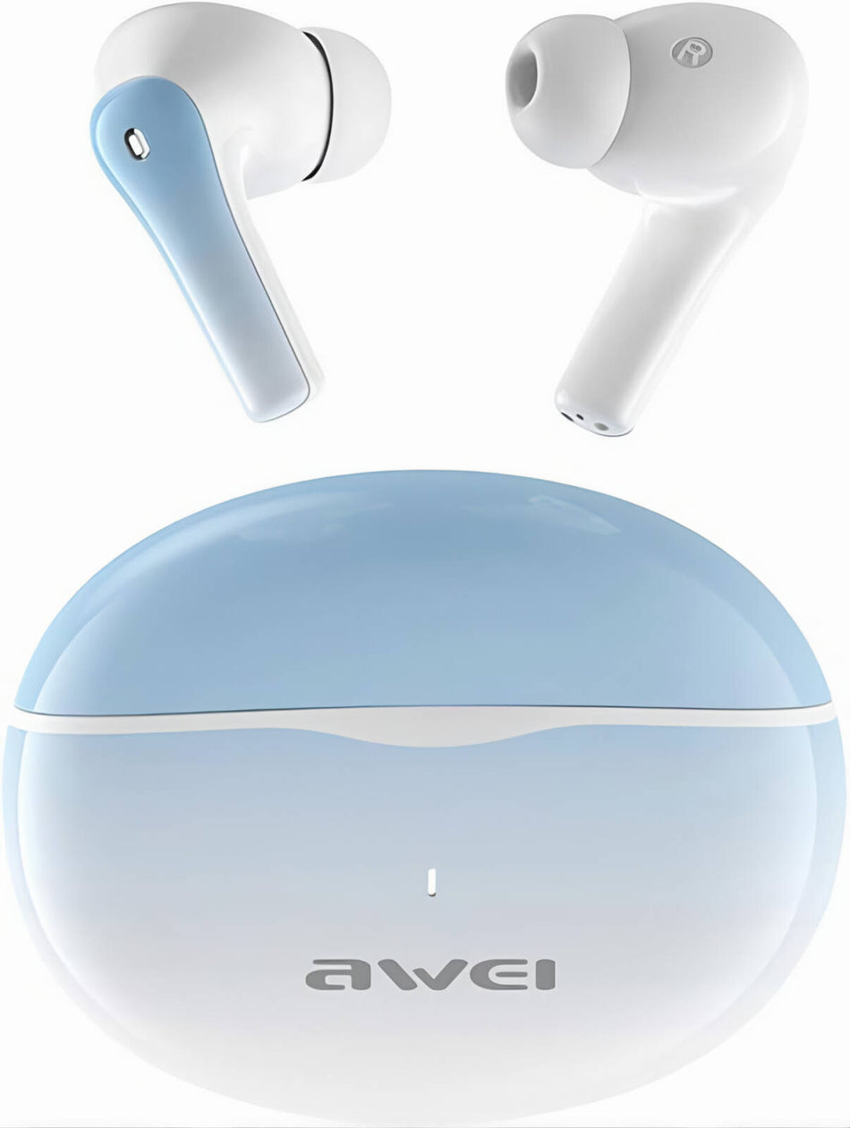 Earbuds Awei T62 4 Mic ENC Bluetooth 5.3 Earbuds TWS Wireless Blue