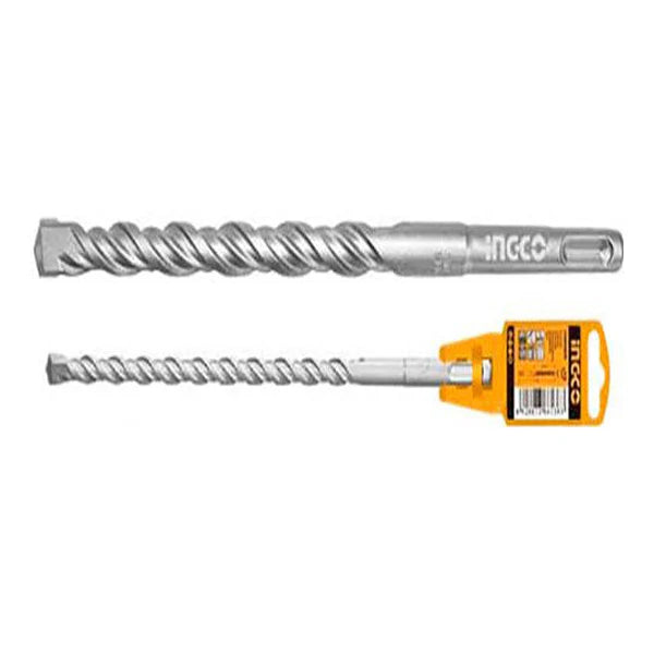 Ingco Professional 7" SDS-Plus Hammer Drill Bit | 18mm x 200mm Heavy-Duty Tungsten Carbide Tipped Masonry Drill Bit with U-Flute Layout (DBH1211804)