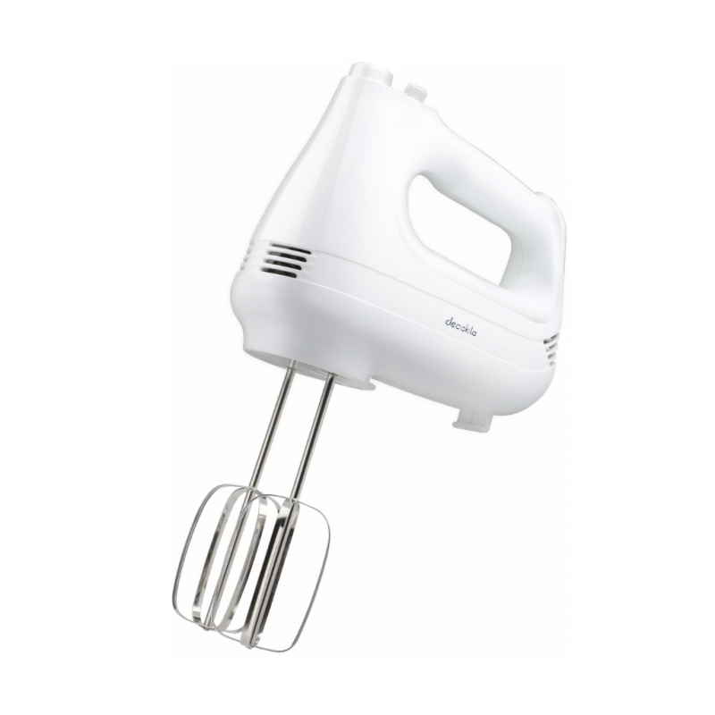 Decakila 200W 6-Speed Electric Hand Mixer with Turbo | High-Torque Kitchen Mixer with Stainless Steel Beaters & Dough Hooks (KEMX001W)