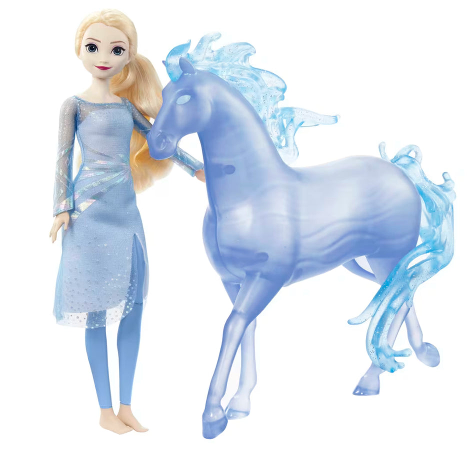 Mattel Disney Frozen Elsa Doll and Water Nokk Figure Storytelling Set (HLW58)