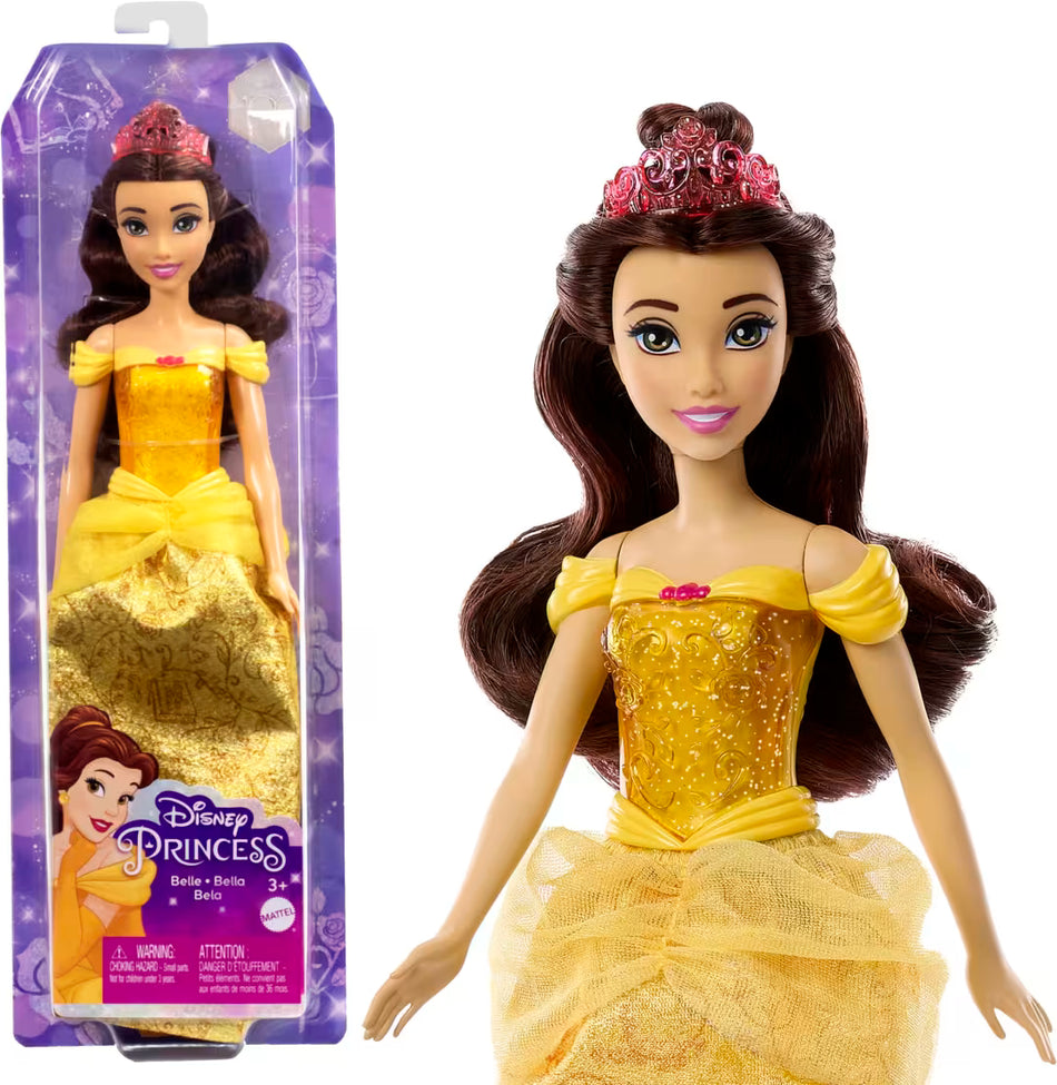 Mattel Disney Princess Belle Core Fashion Doll (HLW11) – With Sparkling Fashion & Accessories, Inspired By Beauty & The Beast