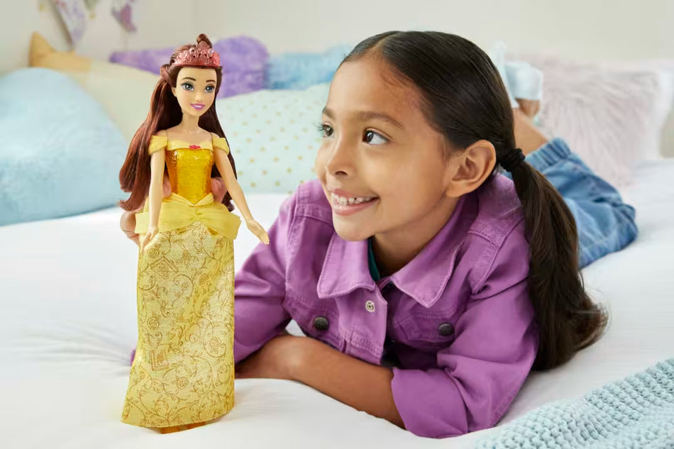 Mattel Disney Princess Belle Core Fashion Doll (HLW11) – With Sparkling Fashion & Accessories, Inspired By Beauty & The Beast