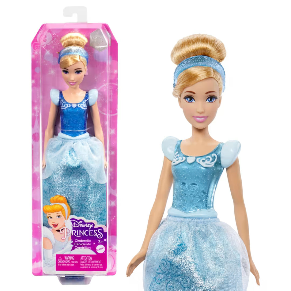 Mattel Disney Princess Cinderella Core Fashion Doll (HLW06) – With Sparkling Fashion & Accessories, Inspired By Disney Movie