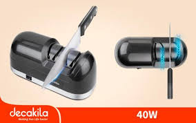 Decakila 40W Two-Stage Electric Knife Sharpener | Diamond Coated Sharpener for Steel and Ceramic Knives (KETT020B)