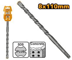 Ingco SDS Plus Hammer Drill Bit | Tungsten Carbide Tipped Rotary Drill Bit for Concrete, Brick, and Masonry (DBH1210801)