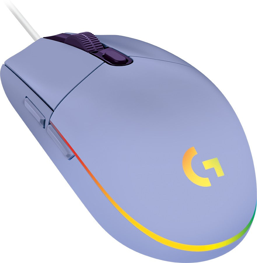 Logitech G102 LIGHTSYNC Corded Lilac Purple Gaming Mouse