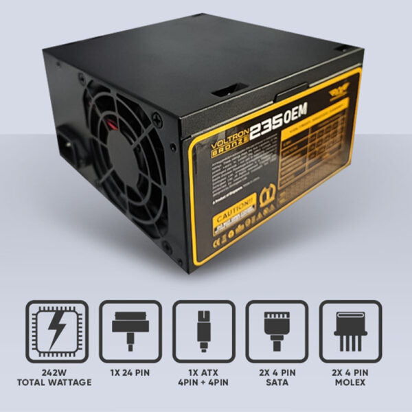 Alcatroz Futura M500 Pro with Voltron Bronze 235W Power Supply (PC CASE)