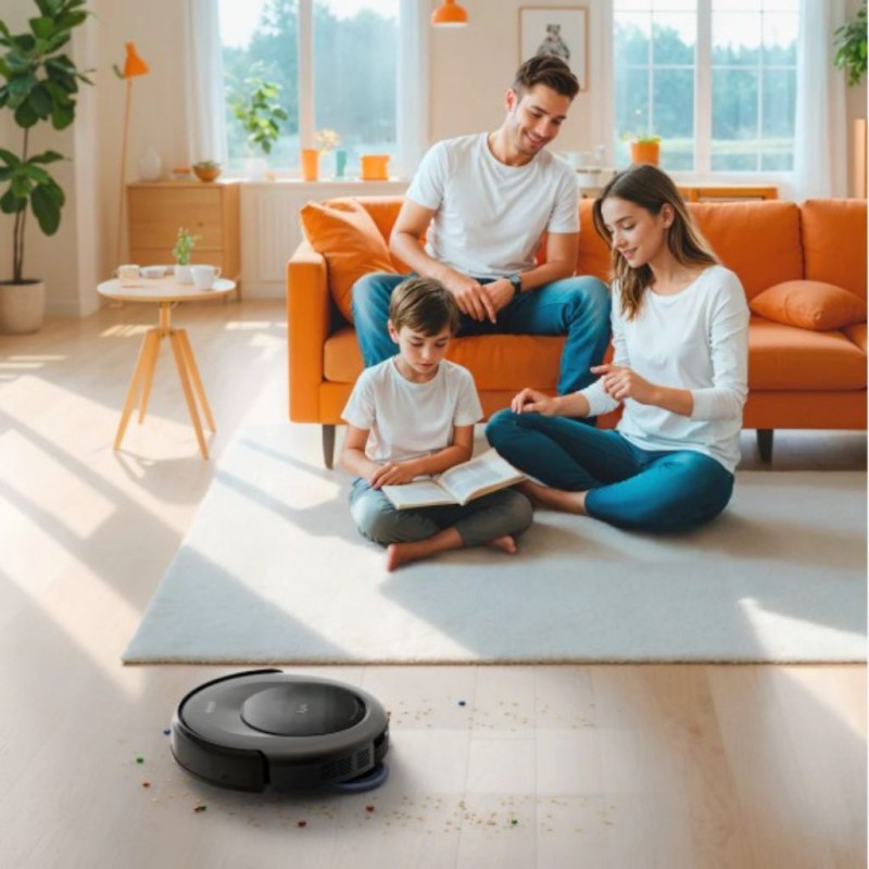 Eufy Omni C20 Robot Vacuum Cleaner All-in-One Self-Emptying Mop & Vacuum 7000Pa Smart Mapping Ultra-Slim Design Black (T2280G11)
