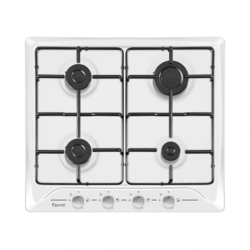 Ferre B640-I1 Built-In Gas Hob – 60cm, 4 Burners, Stainless Steel with Auto-Ignition