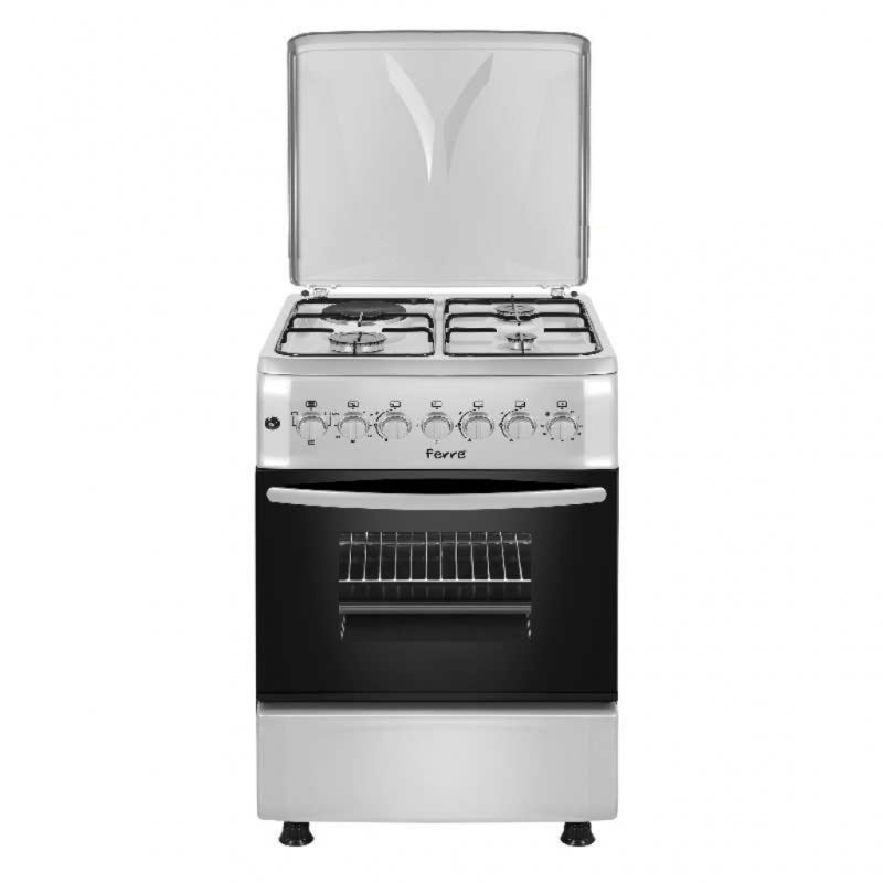 FERRE Smart Series 50x55cm Freestanding Dual-Fuel Cooker | 3 Gas Burners & 1 Electric Hot Plate with Multi-Functional Turbo Fan Electric Oven & Grill (F5S31E3-HI)