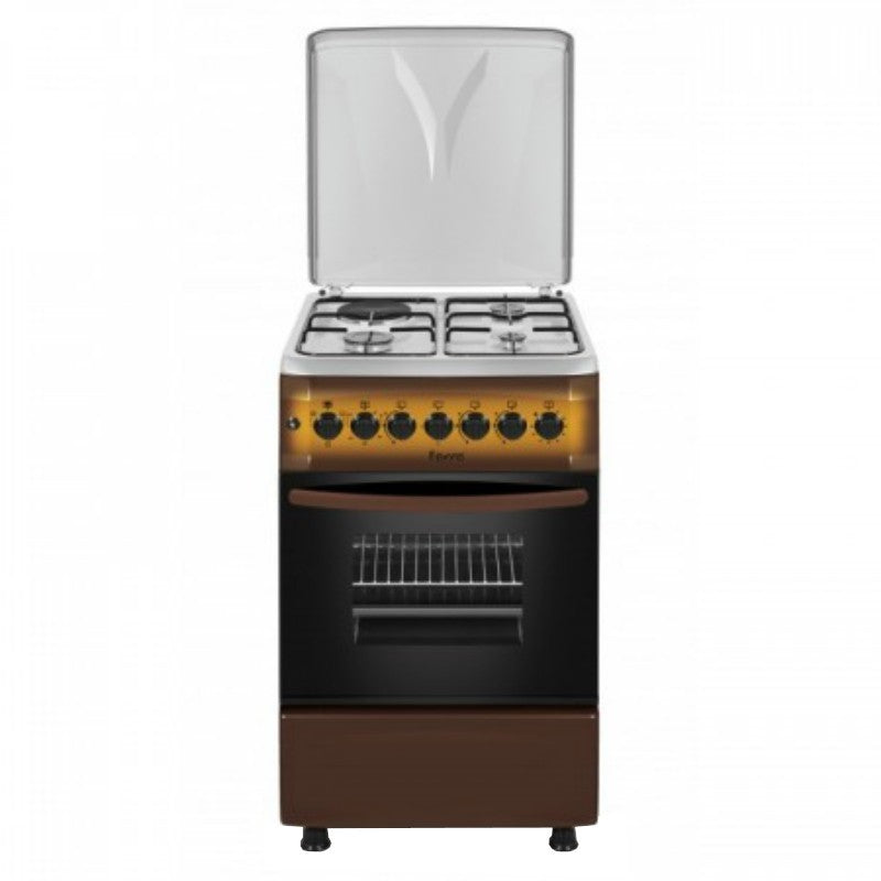 FERRE Smart Series 50x55cm Freestanding Dual-Fuel Cooker | 3 Pool-Type Gas Burners & 1 Electric Hot Plate with Integrated Gas Oven & Grill (F5S31E3-LTDF)