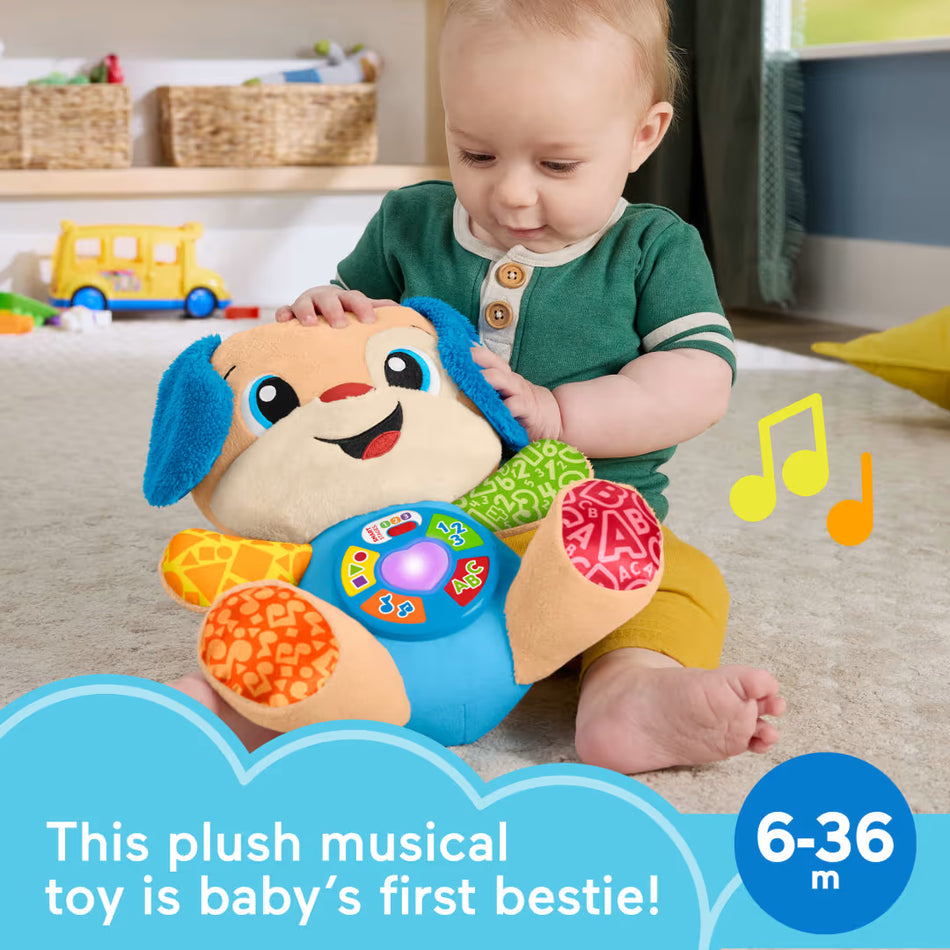 Fisher-Price Laugh & Learn Smart Stages First Words Puppy Plush Toy (JFD20)