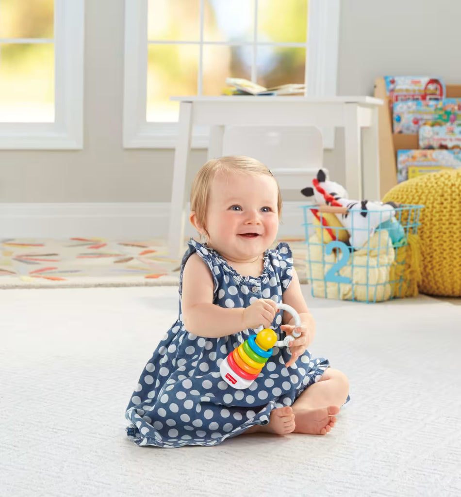 Fisher-Price Newborn Classics 2-Pack Rattle Set (JKP54) – Infant Sensory Shake Toys