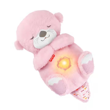Fisher-Price Soothe 'n Snuggle Belly Breathing Otter Plush Sleep Aid – Pink Edition (JLJ33)