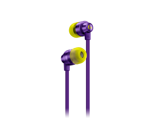 Logitech G333s Gaming Earphones - Dual Audio Drivers & In-Line Mic (Black/Purple)