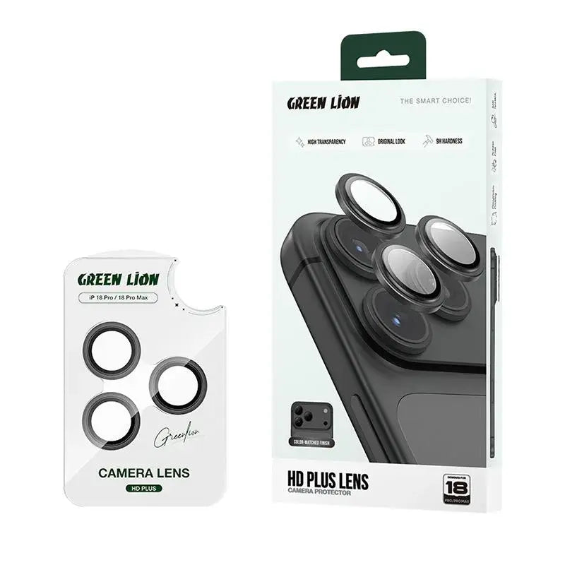 Green Lion HD Plus Camera Lens Protector for iPhone 18 Pro & Pro Max - (Silver/Blue)