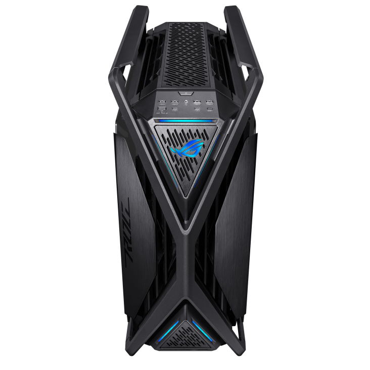 ASUS ROG Hyperion GR701 BTF Edition, ATX BTF motherboards Support, 420mm Dual Radiator Support, 4x140 mm Fans, Metal GPU Holder, Component Storage, ARGB Fan hub, 60W Fast Charging