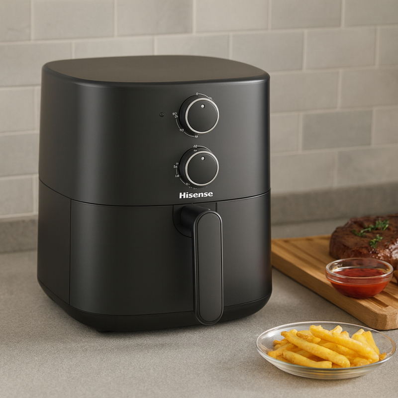 Hisense 5L Digital Air Fryer with Color Display & Visible Cooking Window - H05AFBK1S3