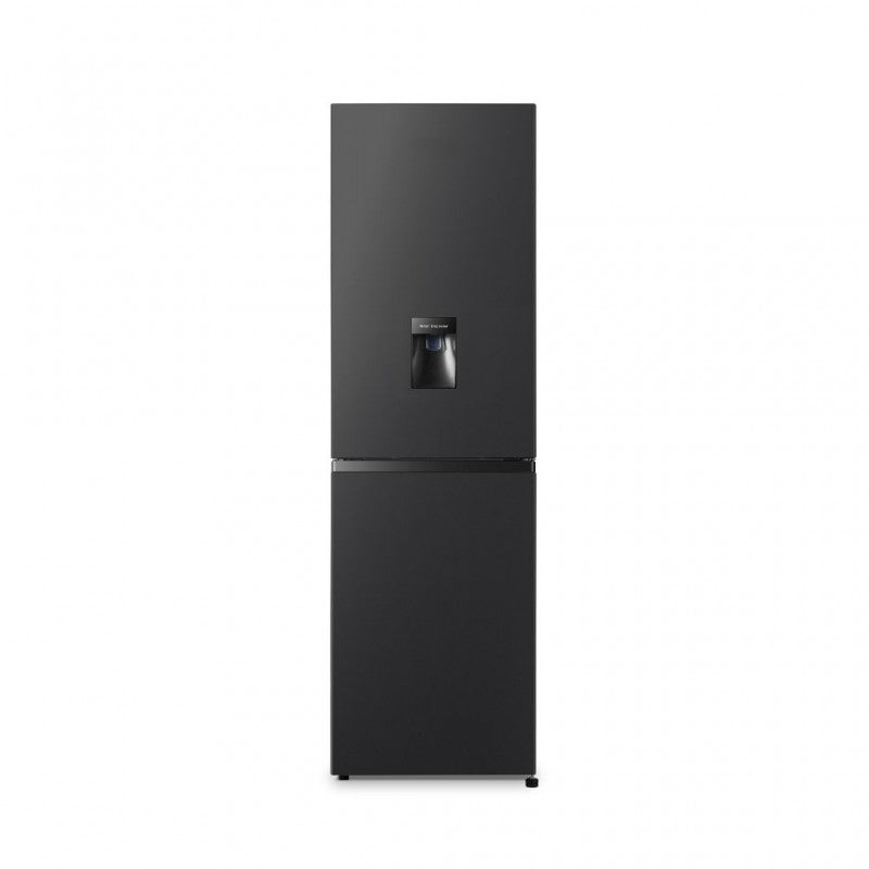 Hisense - RB252N3ABE - Bottom Freezer with Black Colour and Dispenser - Frost Free, 256 liters, Sleek Black - E Rated, Noise level: 40 decibels, H183 x W55 x D56 (cm) [Energy Class E]