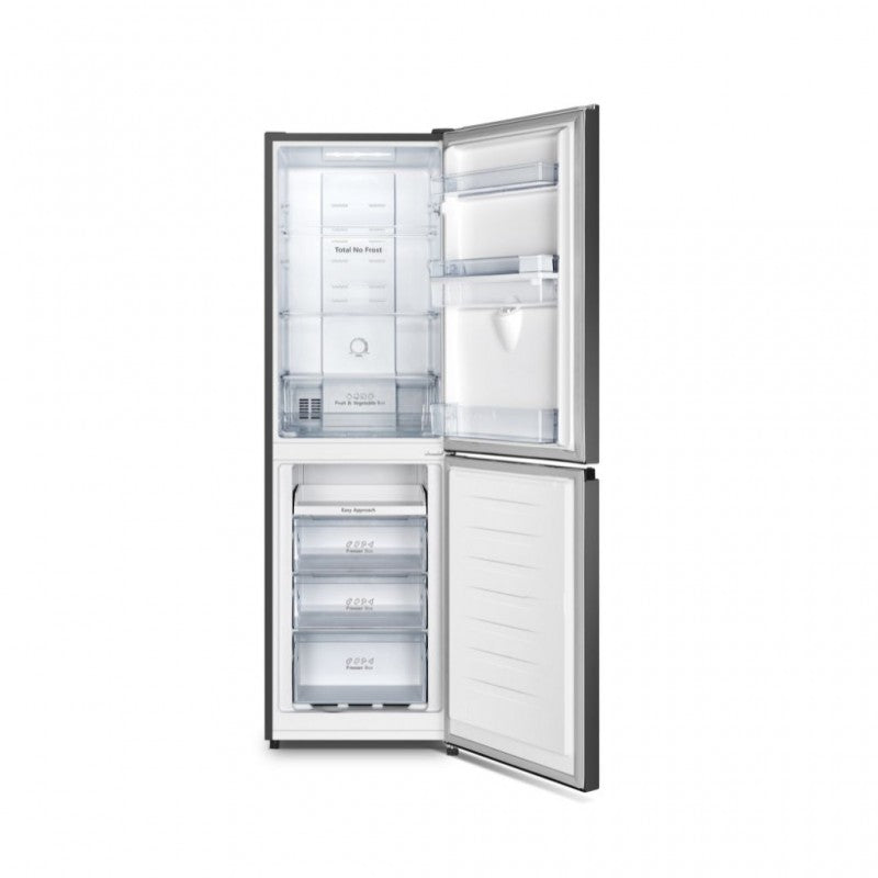 Hisense - RB252N3ABE - Bottom Freezer with Black Colour and Dispenser - Frost Free, 256 liters, Sleek Black - E Rated, Noise level: 40 decibels, H183 x W55 x D56 (cm) [Energy Class E]