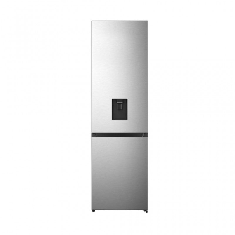 Hisense - RB435N4WCE - Bottom Mounted Fridge Freezer with Water Dispenser, No Frost, 336 liters, Stainless Steel - E Rated, Noise level: 39 decibels, H200.4 x W59.5 x D59.0 (cm) [Energy Class E]