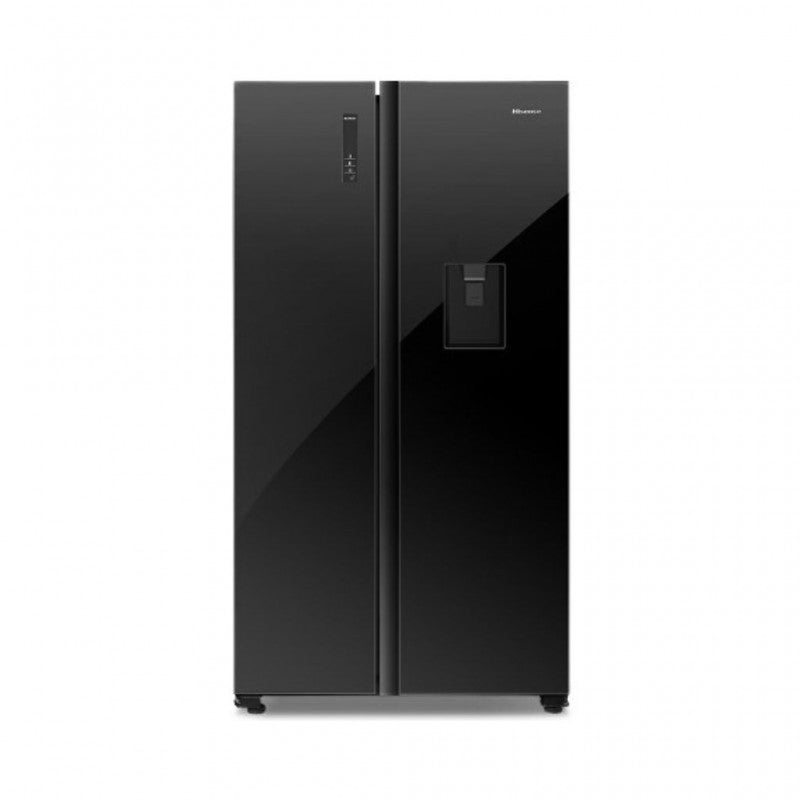 Hisense - RS519N4WBF - Wifi Connected American Fridge Freezer Side by Side with Water Dispenser, Total No Frost, 508 liters, Black - F Rated, Noise level: 41 decibels, H178.6 x W91.0 x D64.3 (cm) [Energy Class F]
