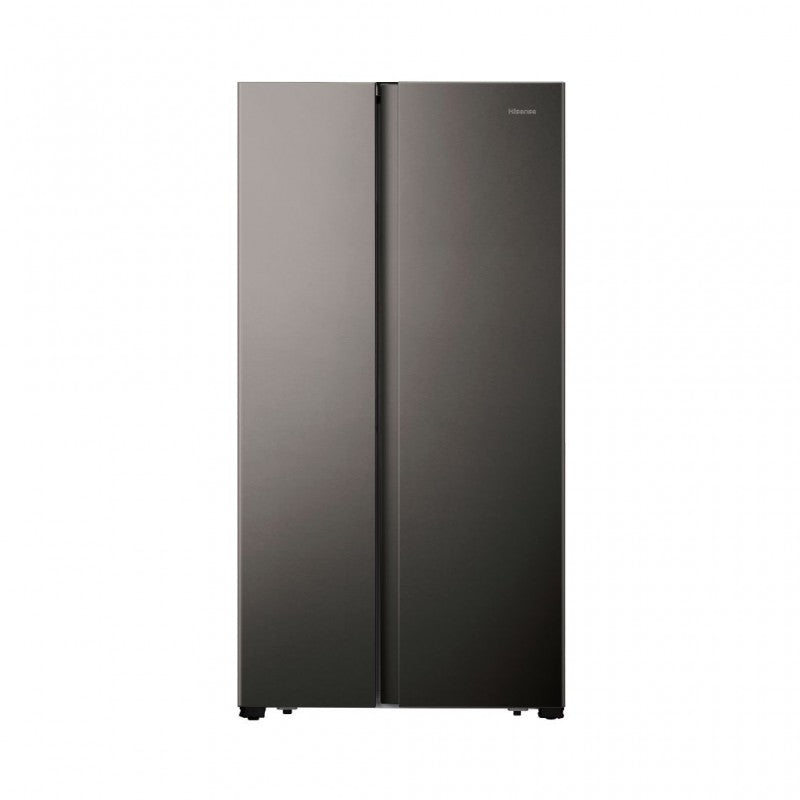 Hisense - RS677N4FSF - American Side-by-Side Fridge Freezer, Total No Frost, 519 liters, Titanium - F Rated, Noise level: 42 decibels, H178.6 x W91.0 x D64.6 (cm) [Energy Class F]