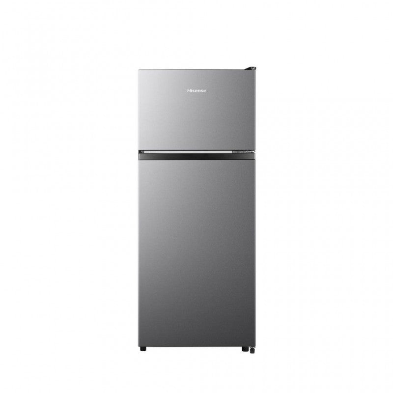 Hisense - RT161D4ADE - Freestanding Double Door Refrigerator Model 2023, 124 L, Silver, 117 x 48 x 49 cm [Energy Class E]
