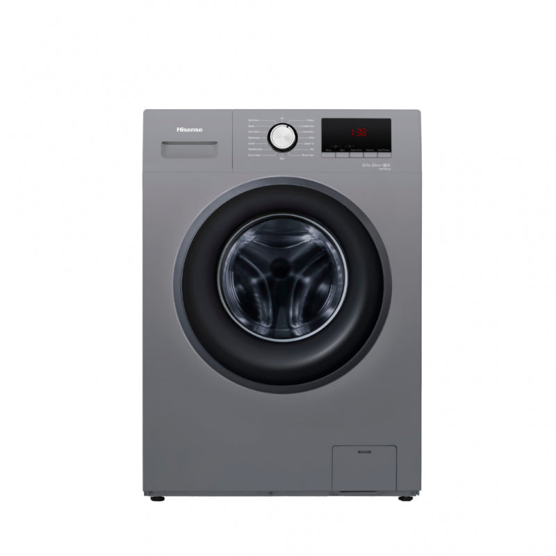 Hisense - WFQP9012VMT - Freestanding Front Loader Washing Machine with Steam Care, Inverter Motor, 9kg, Titanium Gray