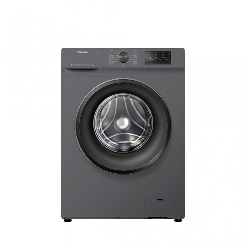 Hisense - WFVC7012ET - Freestanding Front Loader Washing Machine with Snowflake Drum, 15 Programs, 7kg, Titanium Grey