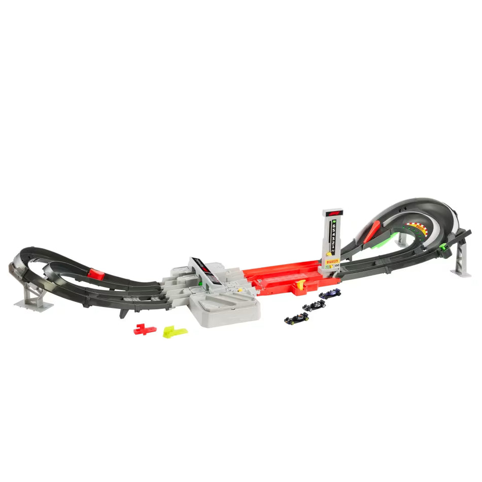 Mattel Hot Wheels Racing Grand Prix Trackset with High-Speed Loop & Boosters (JDY16)
