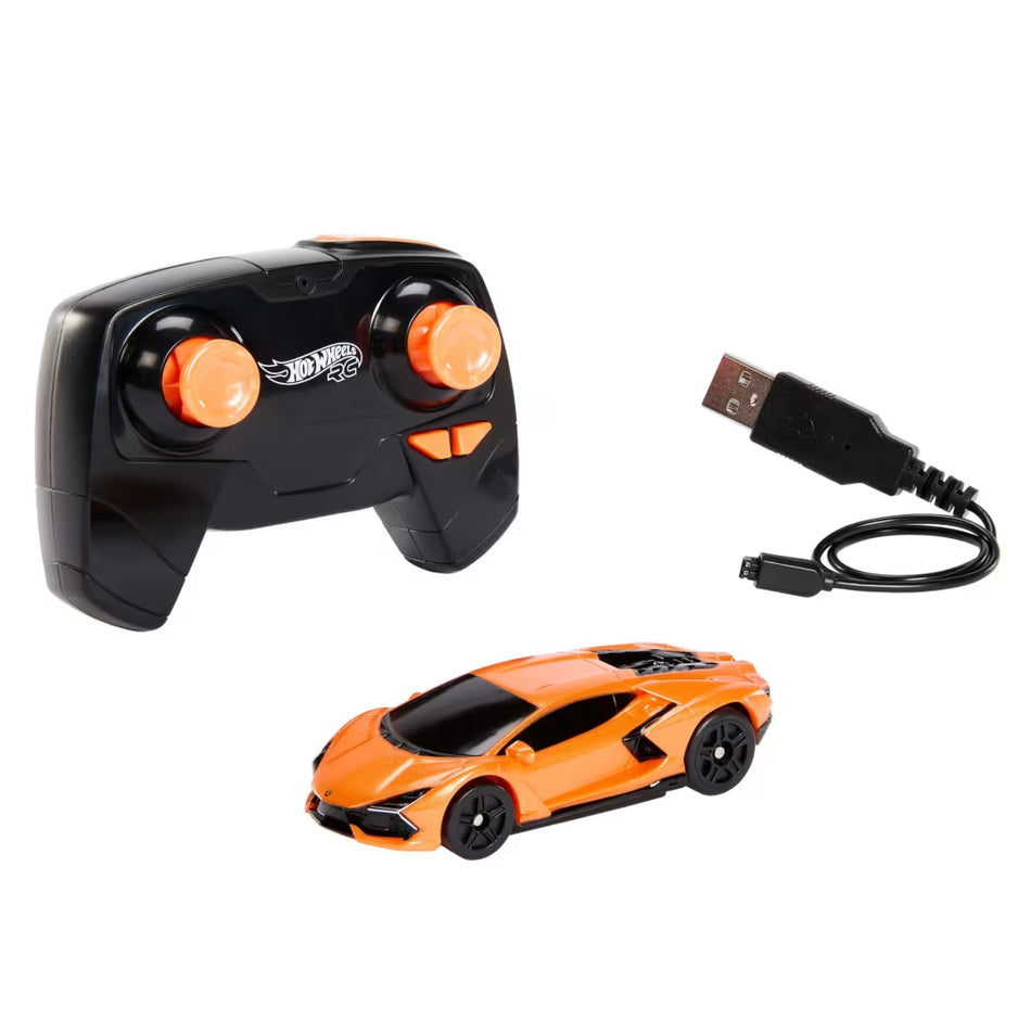 Mattel Hot Wheels R/C 1:64 Scale Lamborghini Revuelto Remote Control Car (HWW55)