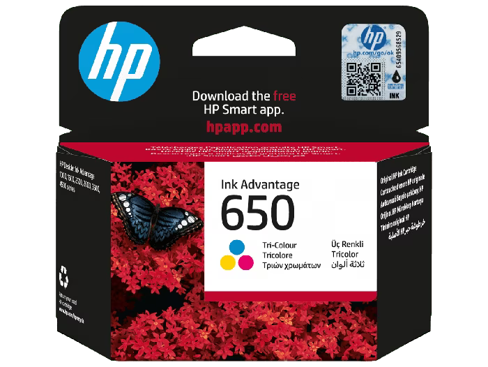 HP 650 Black Original/Tricolor Ink Advantage Cartridge  | High-Quality Printing | 360-Page Yield