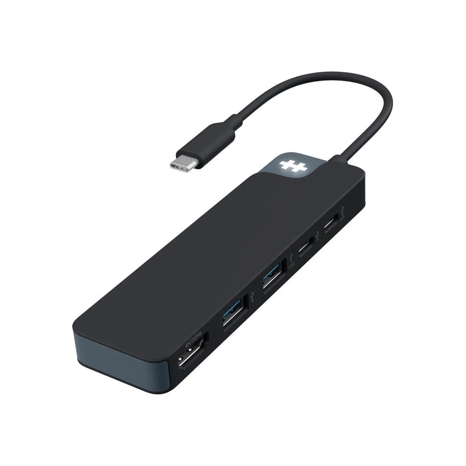 HYPER HyperDrive Flex 5-Port USB-C 3.2 Gen 1 Hub (Black Expanse/ Brilliant Blue) - 4K 30Hz HDMI, 100W Power Delivery, 2x USB-A 5Gbps, SD & MicroSD Readers