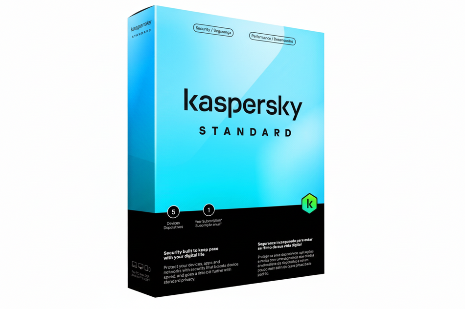 Kaspersky Standard Anti Virus 1 year License - 5 Devices