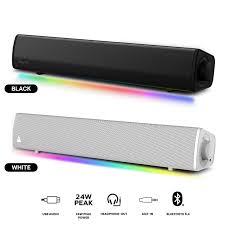 Creative Sound Blaster GS3 Compact RGB Gaming Soundbar with SuperWide Technology Black or White