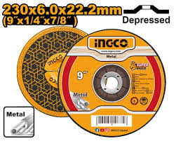 Ingco 230mm Metal Grinding Disc | Abrasive Wheel for Steel and Ferrous Metal Surface Grinding (MGD602301)