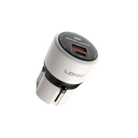 LDNIO Q2319 GaN 30W All-in-One Global Travel Adapter & Fast Charger (UK / EU / US / AU)
