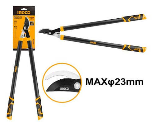 INGCO 29" (730mm) Industrial Heavy-Duty Branch Lopper – SK5 Carbon Steel Blade, Teflon Anti-Friction Coating, 23mm Max Cutting Capacity, and High-Leverage Tubular Arms (HLT7101)