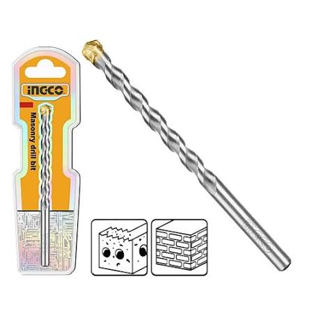 Ingco 16mm x 150mm Professional Masonry Drill Bit - Heavy-Duty Tungsten Carbide Tipped SDS-Plus Hammer Drill Bit for Concrete, Brick, and Stone (DBM2111615)