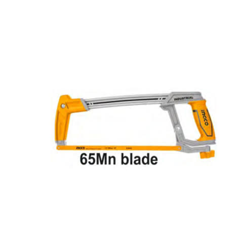 INGCO 12" / 300mm Industrial Heavy-Duty Hacksaw Frame (Monture de Scie à Métaux) – Quick-Release Mechanism, Adjustable Blade Tension, Aluminium + ABS + TPR Ergonomic Handle, and 65Mn Blade Included (HHF3088)