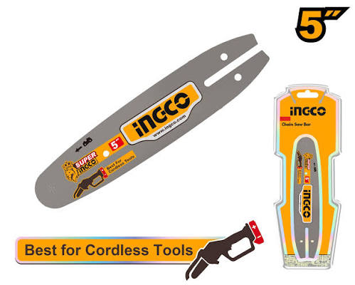 Ingco 5-Inch Professional Mini Chainsaw Guide Bar - Heavy-Duty Hardened Steel Replacement Bar for 20V Cordless Pruner Saws (AGSB50501)