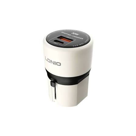LDNIO Q2319 GaN 30W All-in-One Global Travel Adapter & Fast Charger (UK / EU / US / AU)