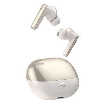 LDNIO T06 TWS Wireless In-Ear Earphones | Bluetooth 5.3 Low Latency Gaming Headset with ANC & ENC Touch Control - Golden