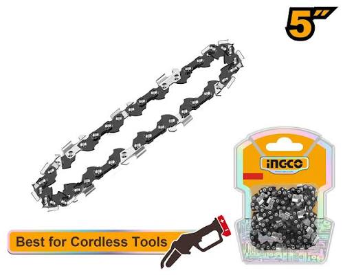 Ingco 5-Inch (130mm) Mini Pruner Replacement Chainsaw Chain – 32 Drive Links, 1/4" Pitch, 0.043" Gauge Micro-Pocket Garden Saw Chain (AGSC50501)