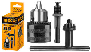 Ingco 13mm Professional Keyed Drill Chuck with SDS-Plus Adaptor and Key – Heavy-Duty Carbon Steel Jaw Conversion Kit for Rotary Hammers and Combi Drills (KC1301.1)