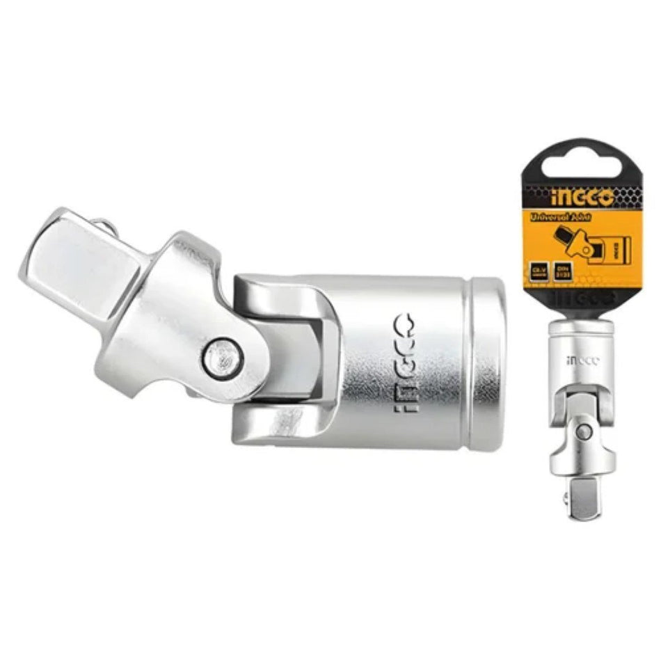 Ingco 1/2-Inch Drive Professional Industrial Impact Universal Joint – Heavy-Duty Chrome-Molybdenum Steel Swivel U-Joint Socket Adapter for High-Torque Air & Cordless Impact Wrenches (HHIUJ1202)